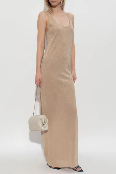 Saint Laurent Dress With Lurex Thread In Brown
