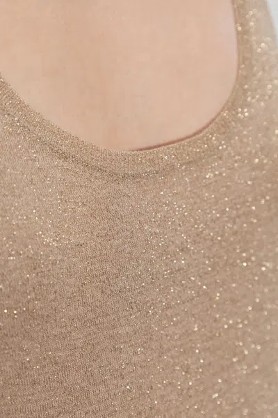 Saint Laurent Dress With Lurex Thread In Brown