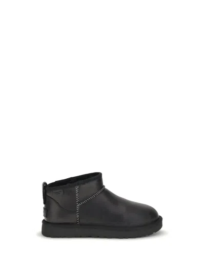 Ugg Classic Ultra Mini Black Boot In Black