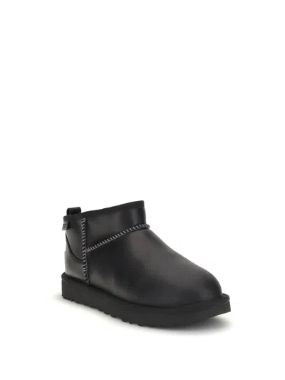 Ugg Classic Ultra Mini Black Boot In Black