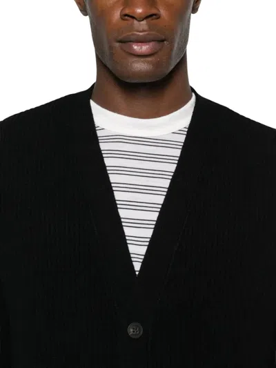 Mc2 Saint Barth Herrison Rib Wool In Black