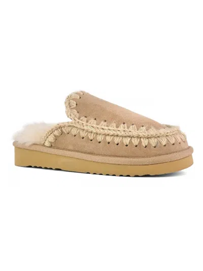 Mou Beige Eskimo Slipper In Brown