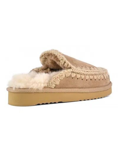 Mou Beige Eskimo Slipper In Brown