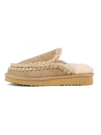 Mou Beige Eskimo Slipper In Brown