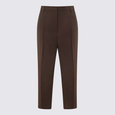 Brunello Cucinelli Brown Woolo Blend Pants In Brown