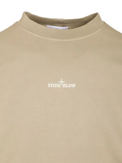 Stone Island Oversized Crewneck Sweatshirt In Neutral