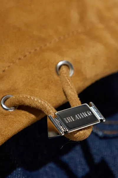 Attico The  Leather Jacket In Brown