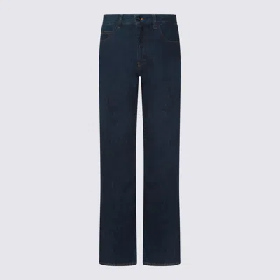 The Row Carlyl Mid-rise Straight-leg Jeans In Blue