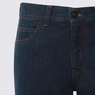 The Row Carlyl Mid-rise Straight-leg Jeans In Blue