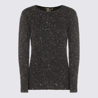 The Row Charcoal Melange Cachemire Maira Top Knitwear In Gray