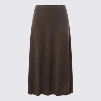 The Row Brown Sepia Cachemire Masini Skirt In Brown