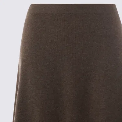 The Row Brown Sepia Cachemire Masini Skirt In Brown