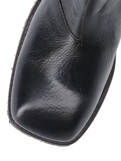 Our Legacy Black Leather Ankle Boots In Black