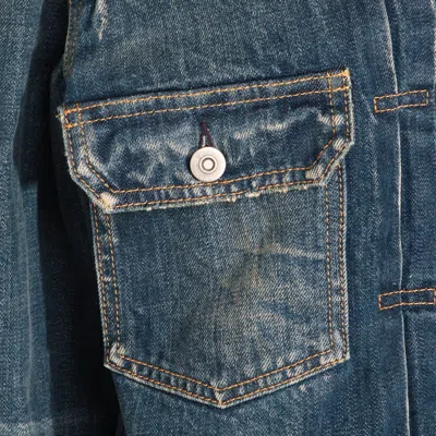 Mm6 Maison Margiela Blue Wash Cotton Denim Jacket In Blue