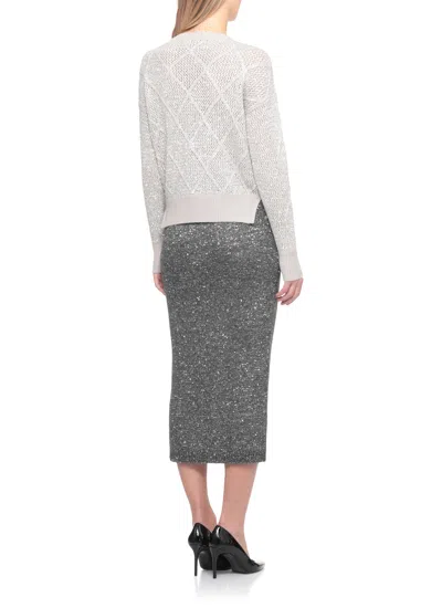 D Exterior Wool Sweater In Brown