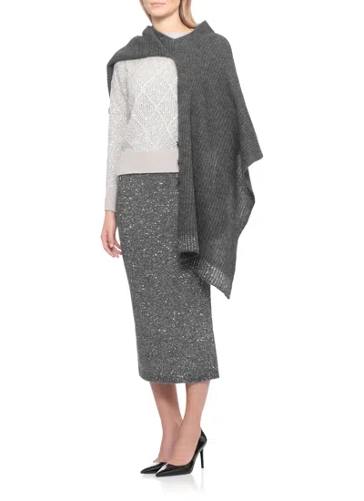 D Exterior Wool Sweater In Brown