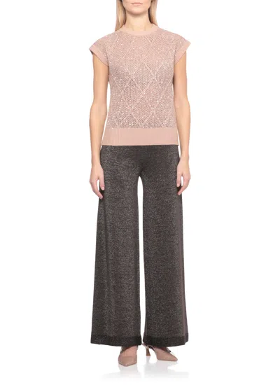 D Exterior Wool Blend Gilet In Nude