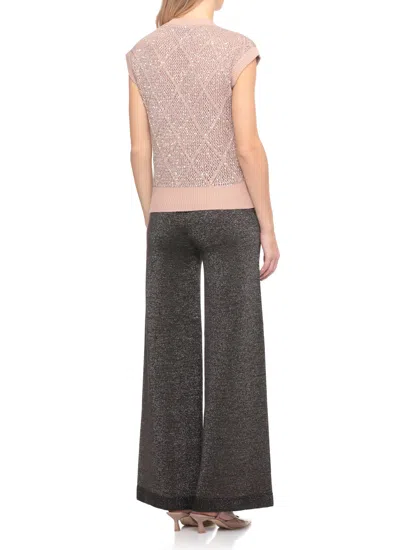 D Exterior Wool Blend Gilet In Nude