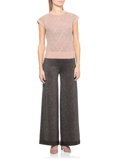 D Exterior Wool Blend Gilet In Nude