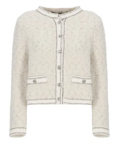 D Exterior Wool Sweater In White
