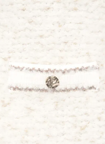 D Exterior Wool Sweater In White