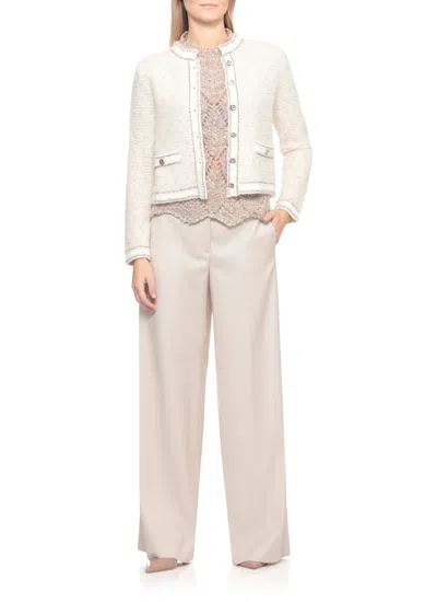 D Exterior Wool Sweater In White