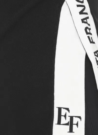 Elisabetta Franchi Side-stripe Sweater In Black