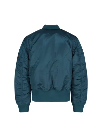 Alpha Industries "heritage Ma-1" Reversible Bomber Jacket In Blue