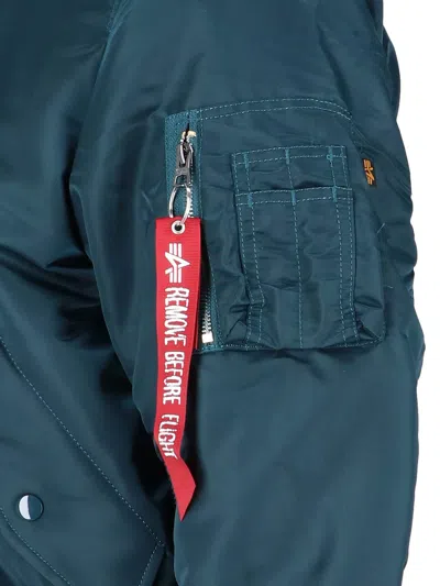 Alpha Industries "heritage Ma-1" Reversible Bomber Jacket In Blue