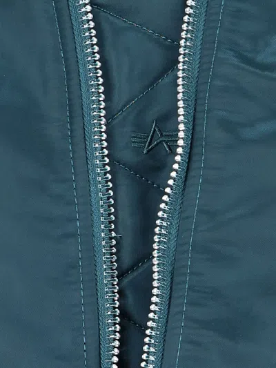 Alpha Industries "heritage Ma-1" Reversible Bomber Jacket In Blue