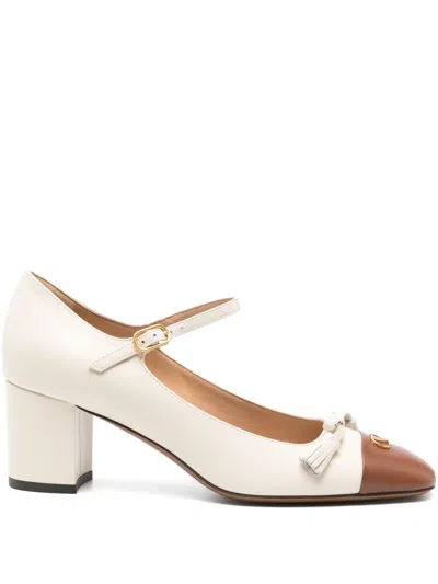 Valentino Garavani 60mm Block Heel Pumps With Tassels In White