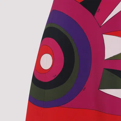 Pucci Stylish Sleeveless Dress Bold Print In Multi