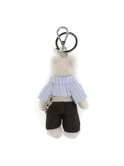 Prada Trick Orsetto Key Ring In Multi