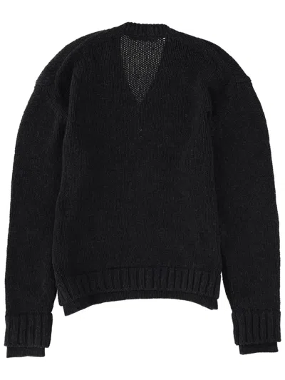 Our Legacy False V-neck Sweater In Black
