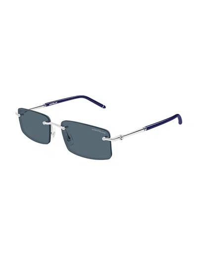 Montblanc Mb0443s Sunglasses In Blue