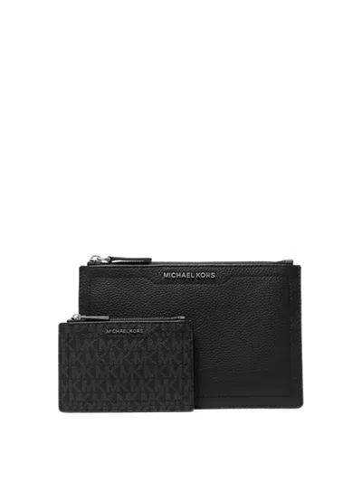 Michael Kors Hudson Logo Document Holder In Black
