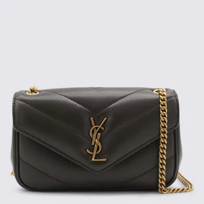 Saint Laurent Urban Grey Leather Mini Bag In Black