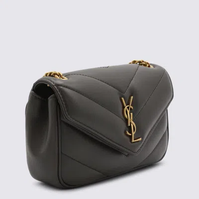 Saint Laurent Urban Grey Leather Mini Bag In Black