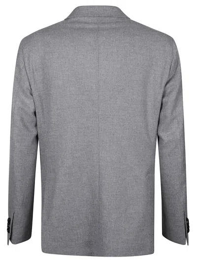 Tagliatore Houndstooth Check Pattern Jacket In Gray