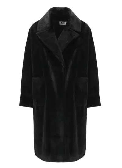 Betta Corradi Mimi Faux-fur Coat In Black