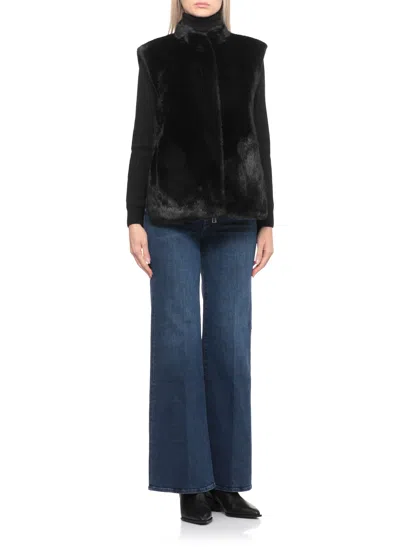 Betta Corradi Syntetic Fur Vest In Black