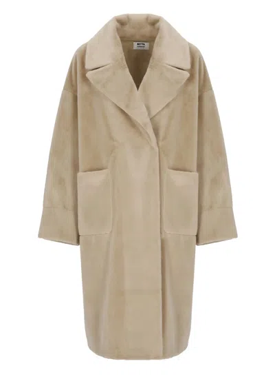 Betta Corradi Faux Fur Coat In Neutral