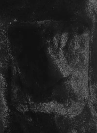 Betta Corradi Hooded Faux-fur Coat In Black