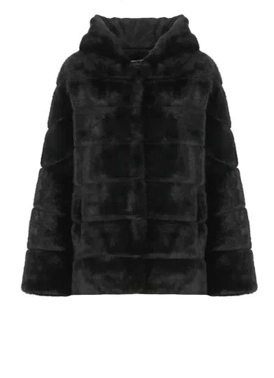 Betta Corradi Faux Fur Coat In Black