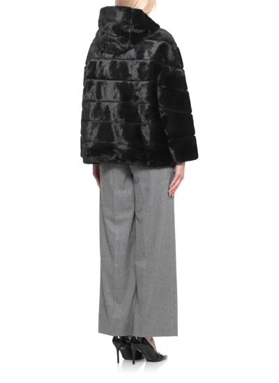 Betta Corradi Faux Fur Coat In Black