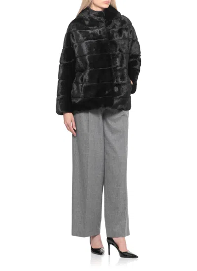 Betta Corradi Faux Fur Coat In Black