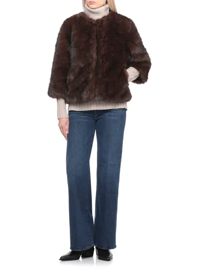 Betta Corradi Faux Fur Coat In Brown