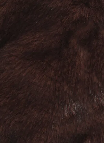 Betta Corradi Faux Fur Coat In Brown