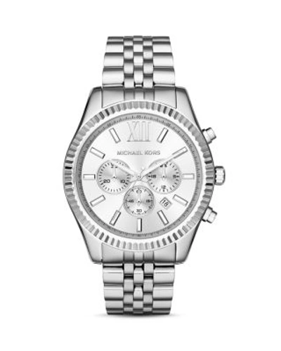 Shop Michael Kors Lexington Watch, 44mm In Silver