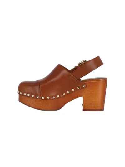 Chloé Wedges Jeannette In Brown